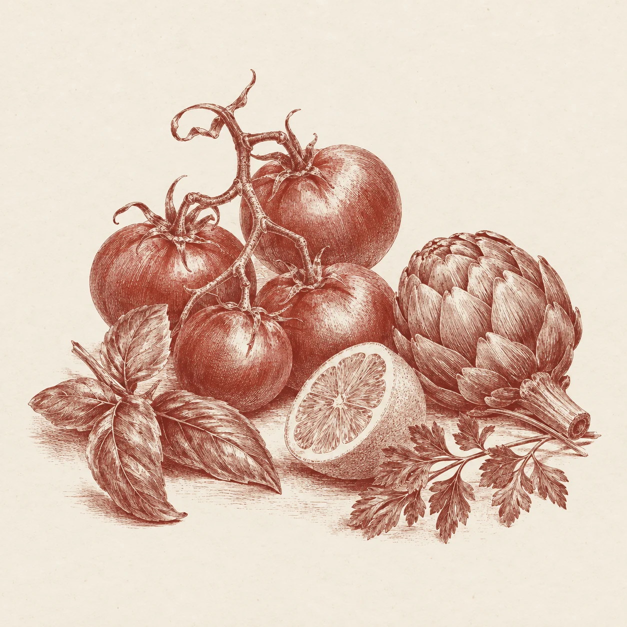 Ingredientes de cocina ilustrados